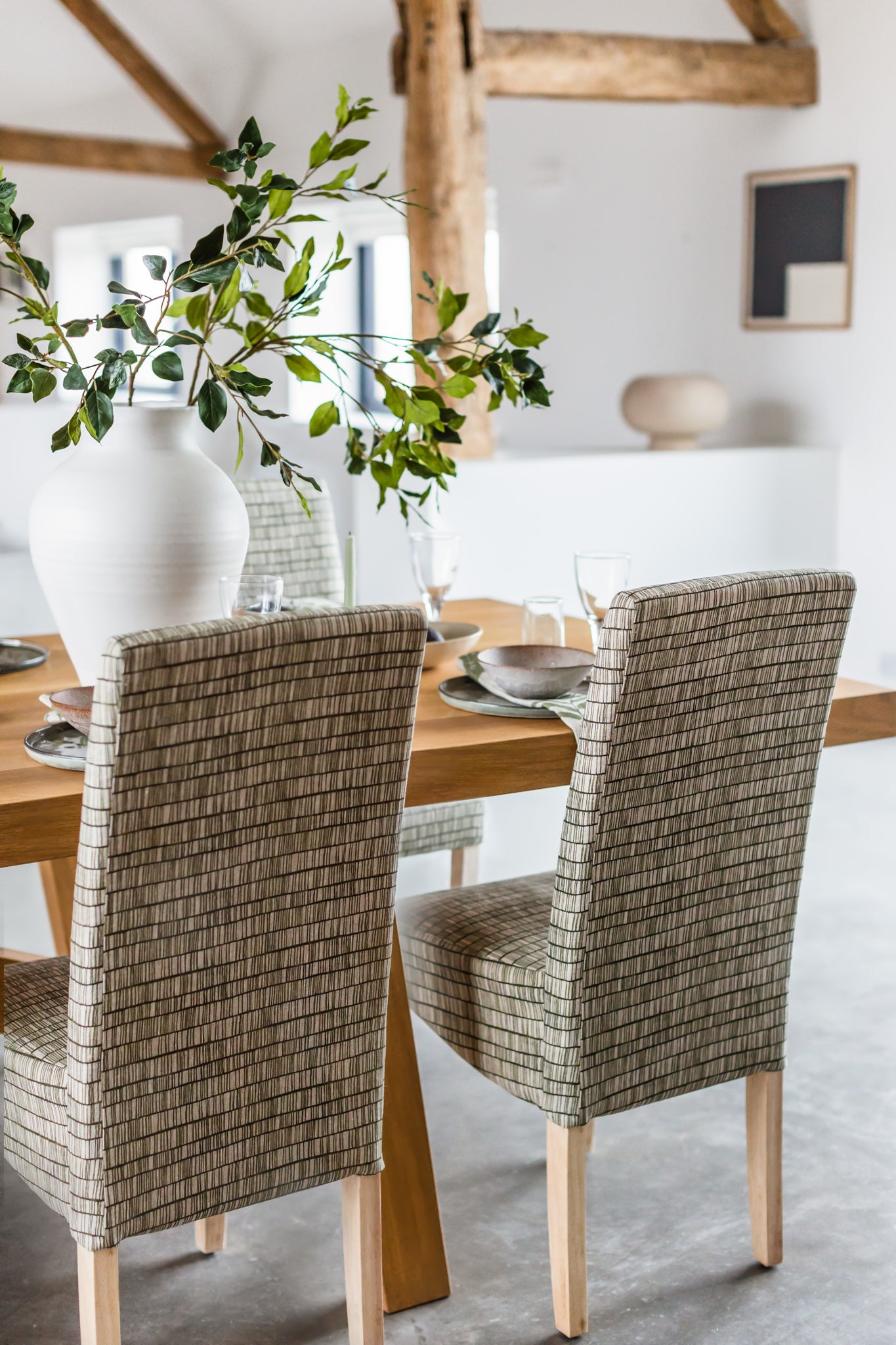 Calathea_OliveColourway_100%LinenFabric_Interiors_Sustainable_Biophilic_LuxuryFabrics_Upholstery_Chairs