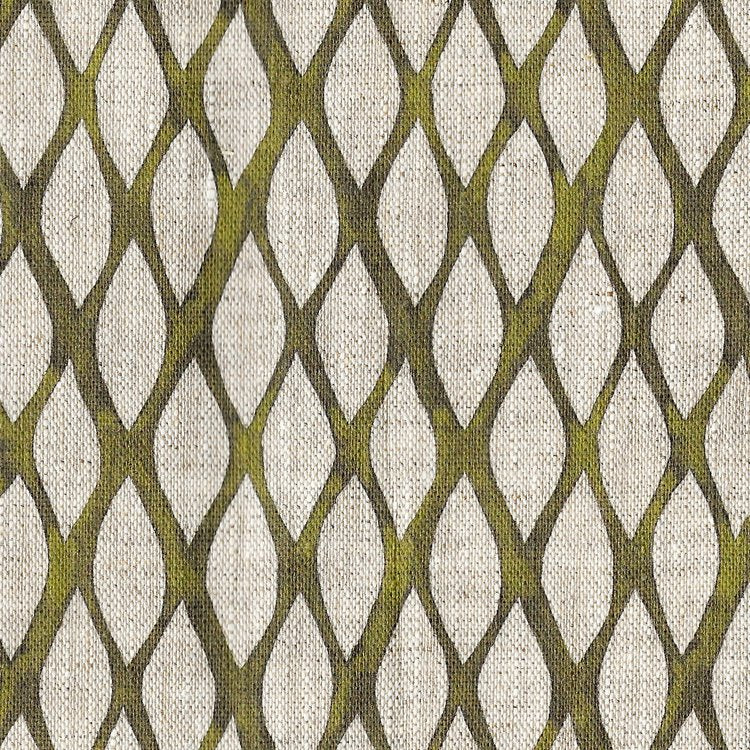 Trellis_OliveColourway_100%LinenFabric_Interiors_Sustainable_Biophilic_LuxuryFabrics