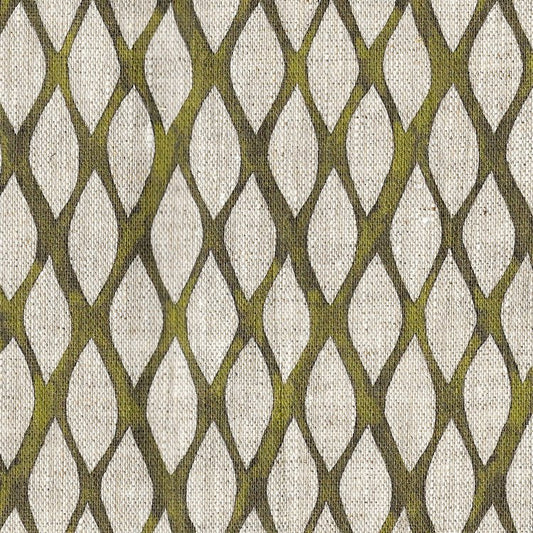 Trellis_OliveColourway_100%LinenFabric_Interiors_Sustainable_Biophilic_LuxuryFabrics